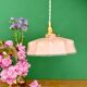Vintage pink opaline pendant light
