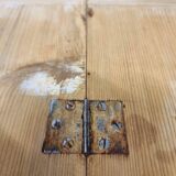 Antique pine table, folding and rotating