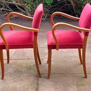 Bridge chairs in Art Deco fabric from the 1950s and vintage.