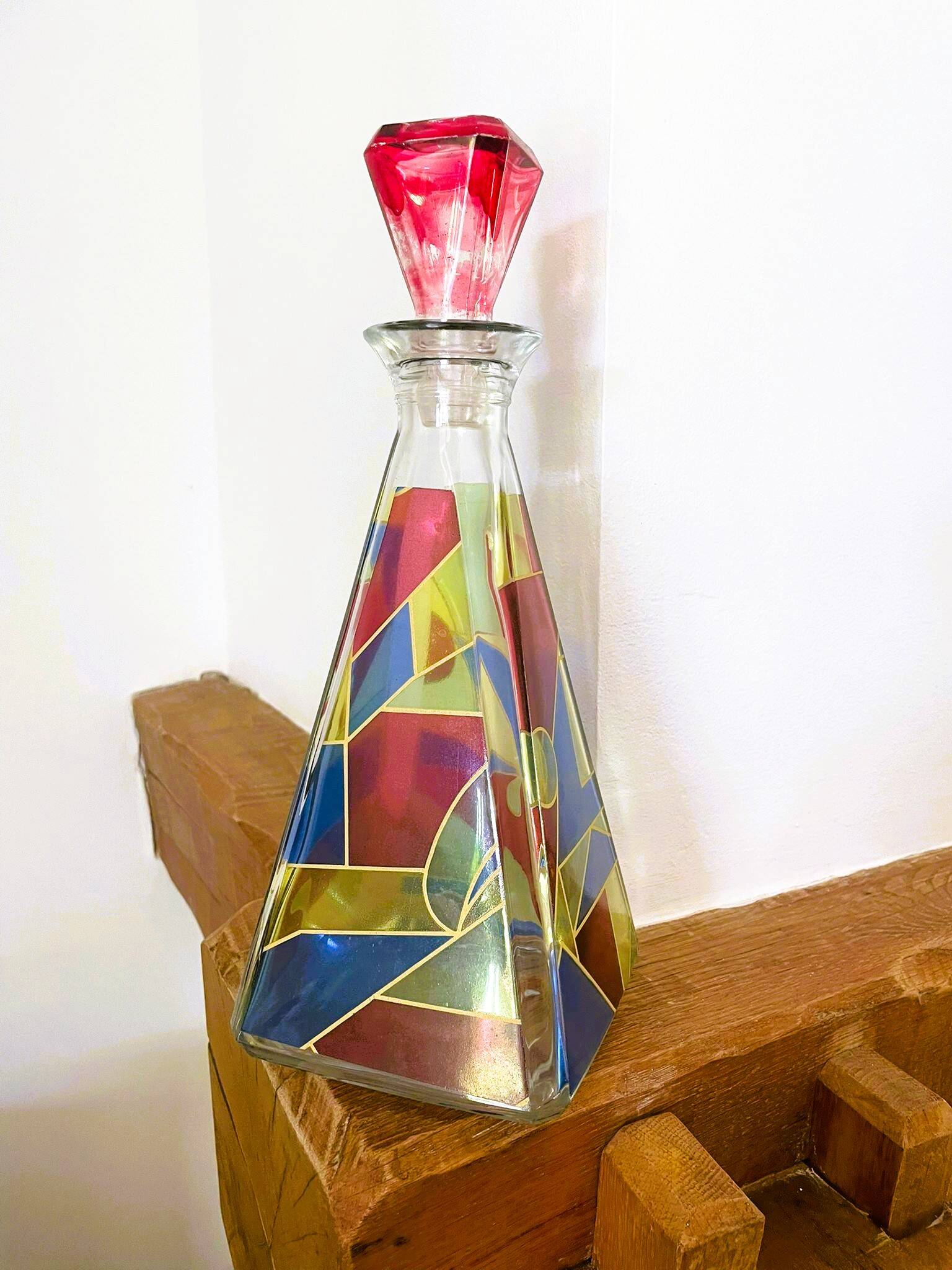 Carafe / vase multicolore italien