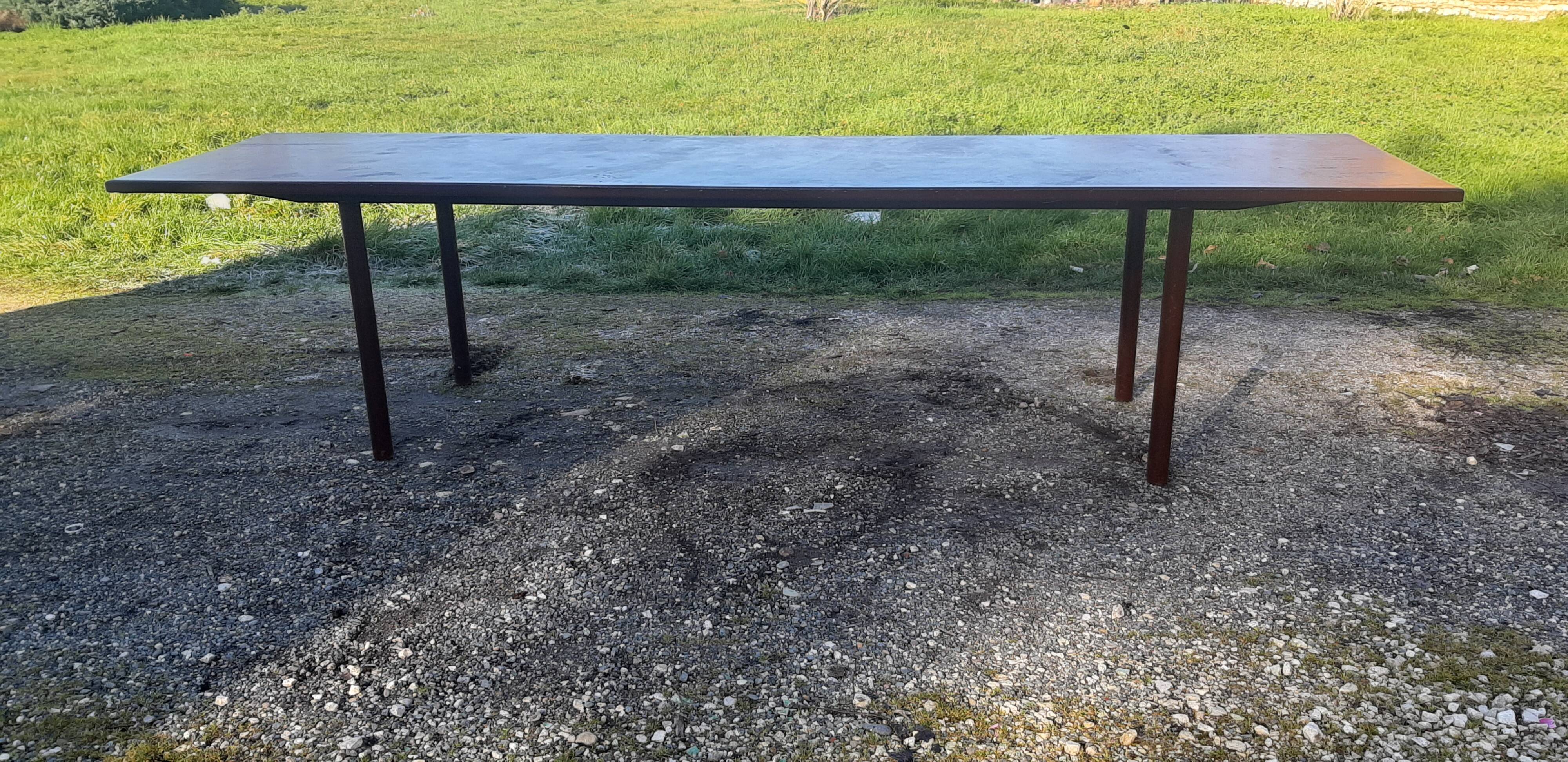 Industrial iron and wood table