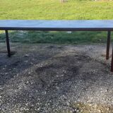 Industrial iron and wood table