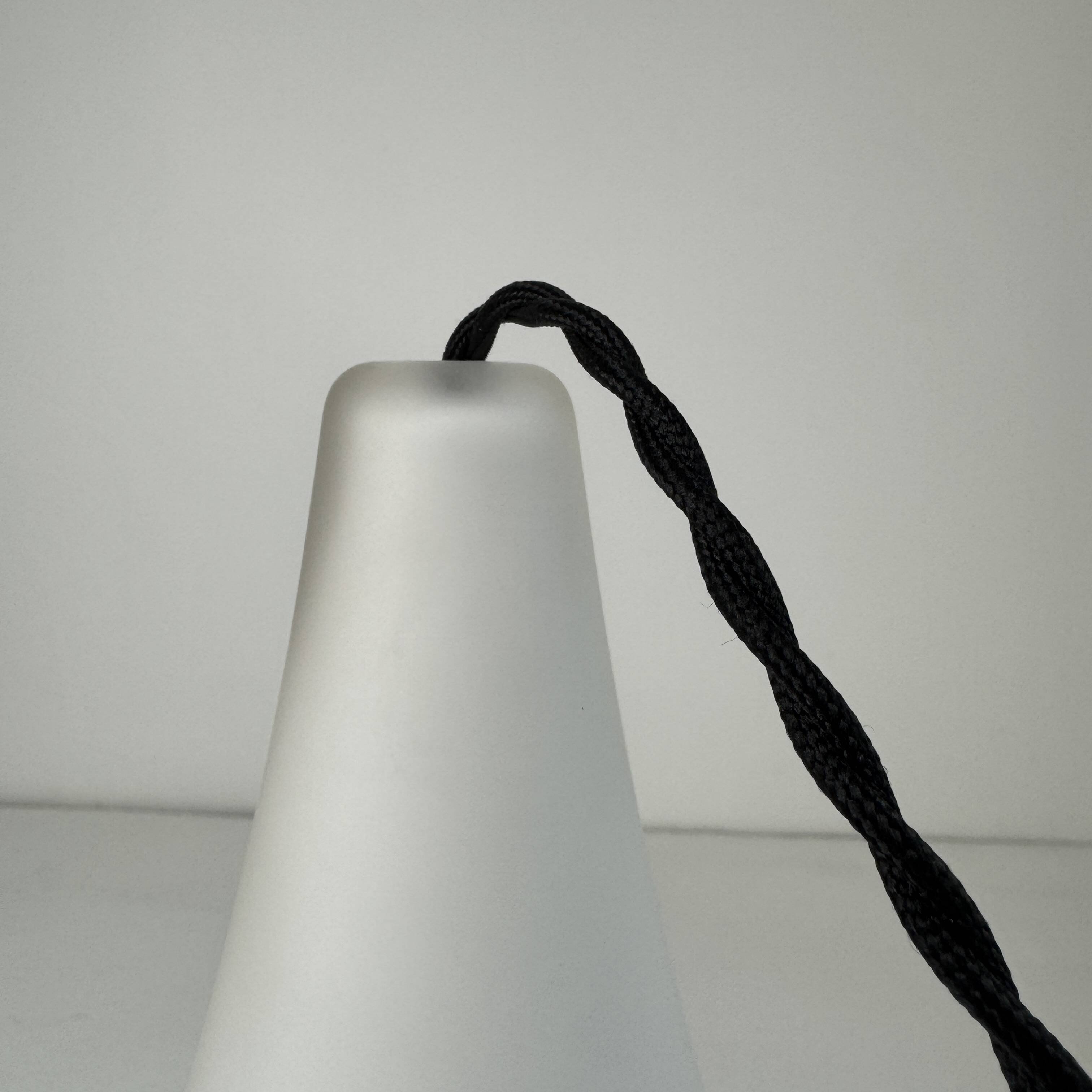 Pair of vintage opaline pendant lights