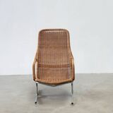 Fauteuil en rotin tressé Dirk van Sliedrecht 514C pour Gebroeders Jonkers Noordwolde