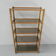 Bamboo display cabinet with 5 smoked glass shelves