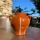 Ancient terracotta pottery jar