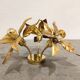 Brass Flower table or ceiling light by Willy Daro, 1970's