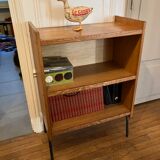 Vintage Scandinavian style wood bookcase