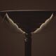 Art Deco floor lamp in oak, metal and glass, circa 1930
