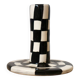 Modern Handmade Black and White Checkered Candlestick Holder