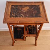 Bamboo side table late 19th century Perret and Vibert style