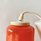 Vintage orange opaline pendant light - Space Age Design