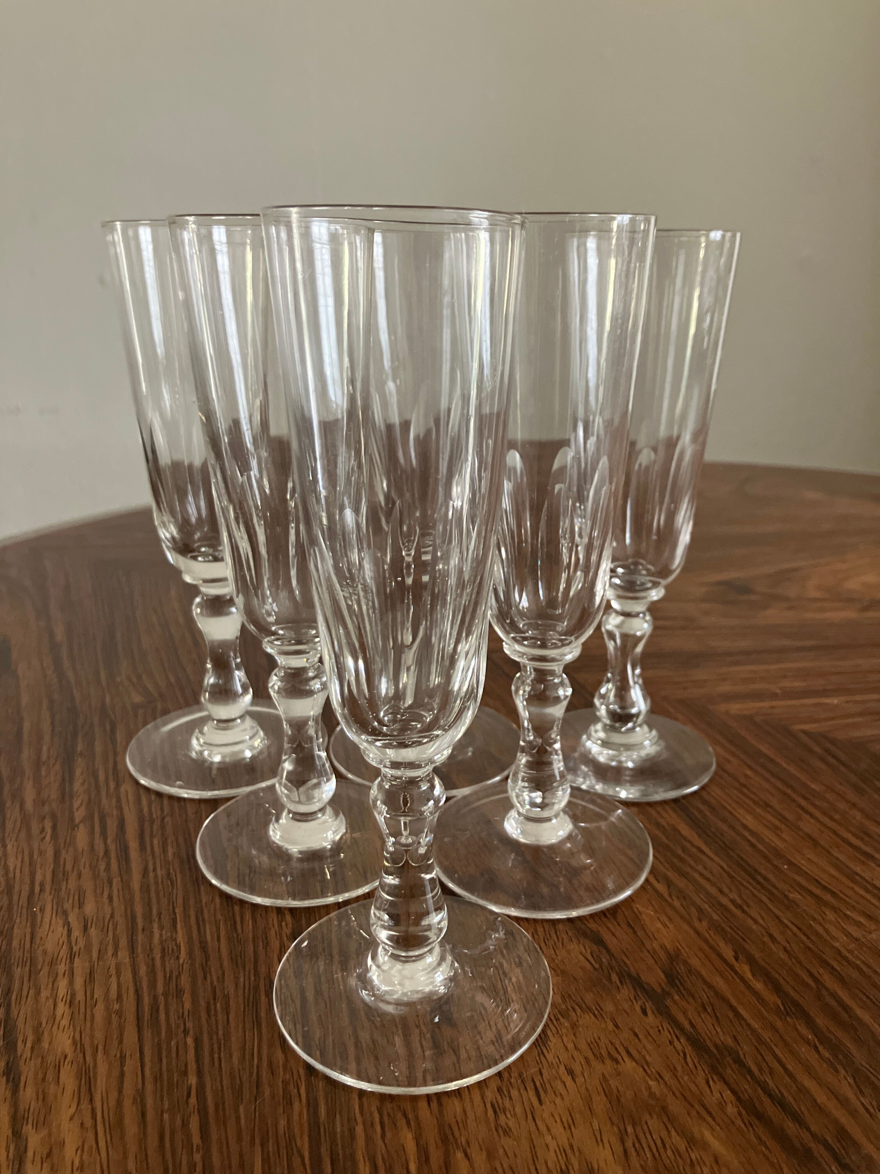 6 antique flutes from the late 19th century – Val Saint Lambert - Herbatte