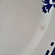 Badonviller dish model Alain, oval and round dish with blue flowers.