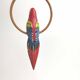 Suspension parrot wood and rattan
