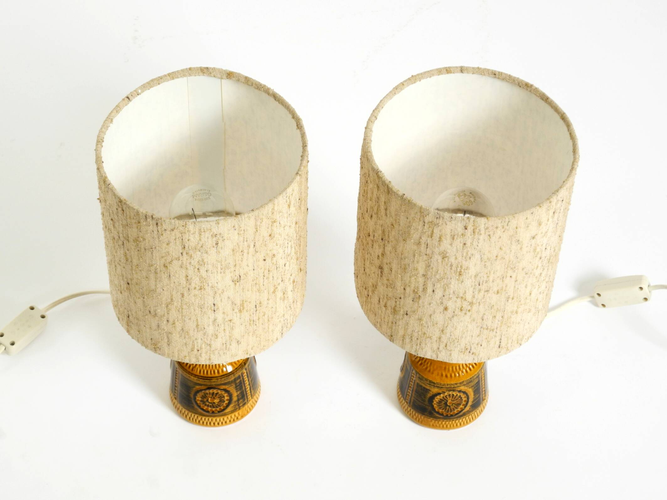 A pair of beautiful small ceramic table lamps by Cloos & Co., 1960s