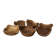 Set of 6 teak bowls