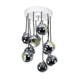 Lustre italien en cascade chromée du milieu du siècle par Guzzini pour Meblo