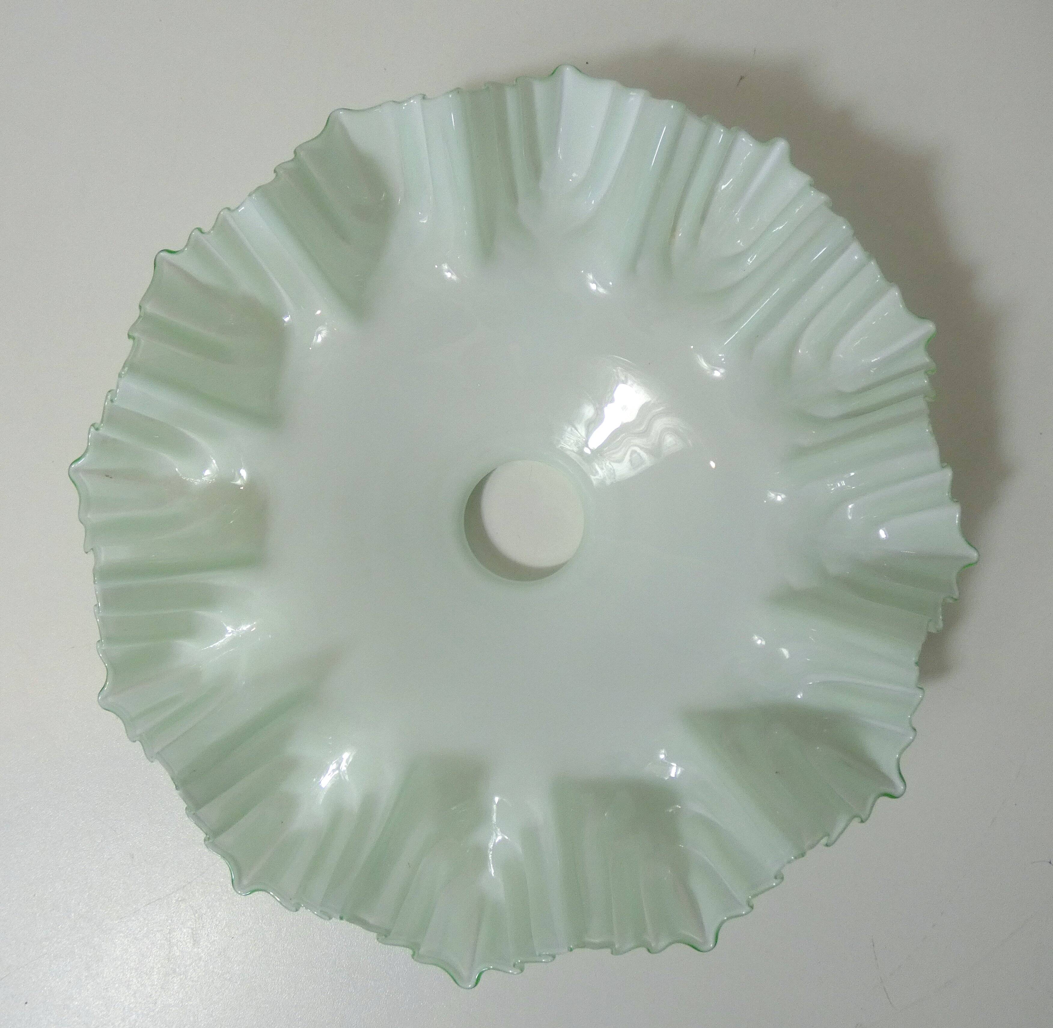 vintage mint green opaline glass pendant lamp chandelier lampshade