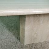 80's travertine coffee table