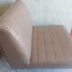 Chauffeuse fauteuil vintage en chrome/skaï