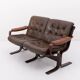 Canapé deux places vintage au design danois des années 1970