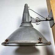 Large Vintage Industrial Aluminium Factory Wall Spotlight, 1970s