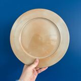 lot de 6 assiettes plates vintage en gres de montgolfier - service de table en gres vintage - gres émaillée made in france