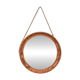 Uno & Östen Kristiansson Solid Pine round Wall Mirror Sweden 1960s