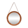 Uno & Östen Kristiansson Solid Pine round Wall Mirror Sweden 1960s