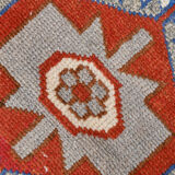 3x11 geometric oushak runner rug,97x348cm