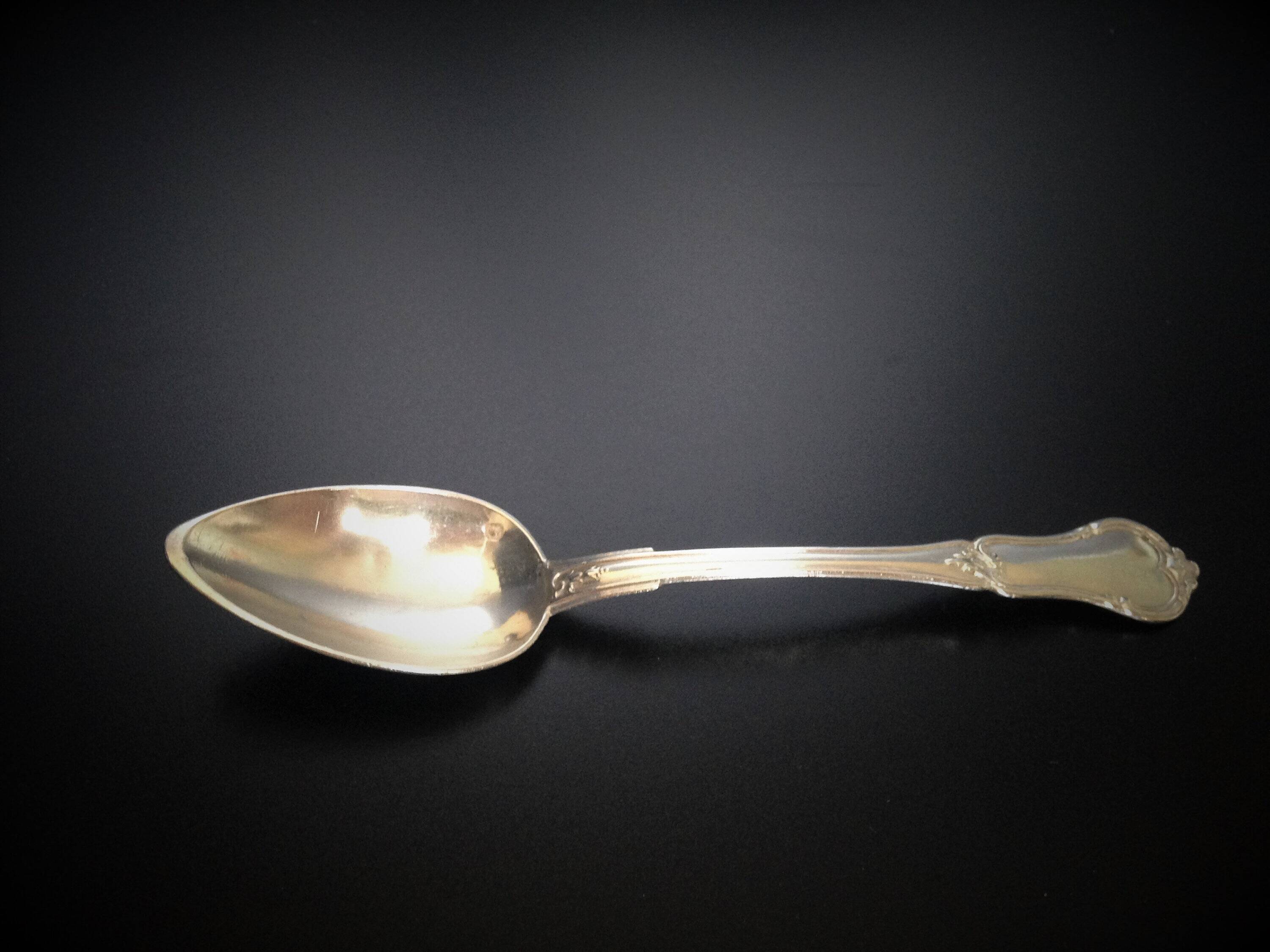 set of 12 silver dessert spoons - silversmith DOUTRE ROUSSEL - mid 19th century