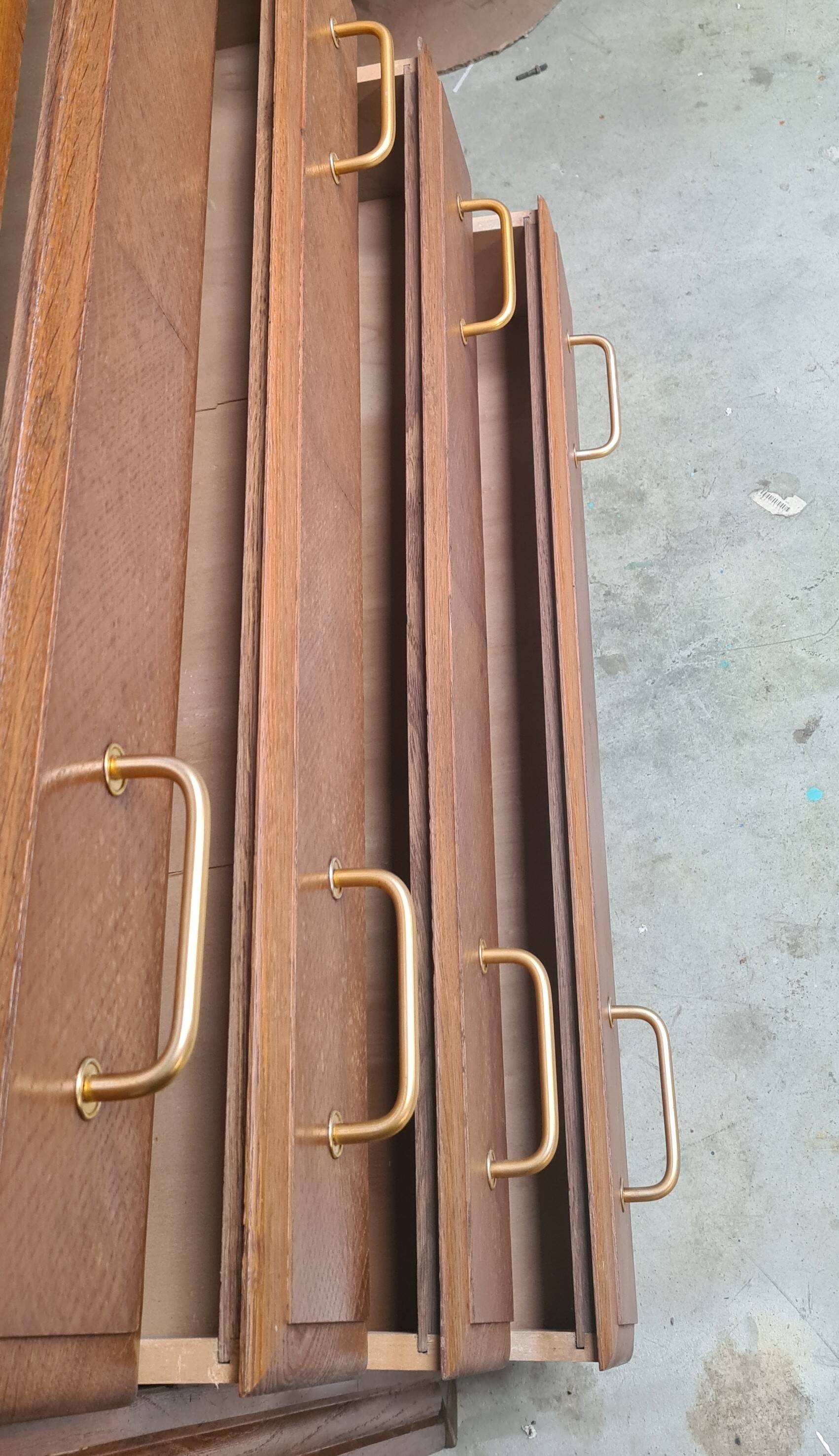 chest of drawers, chiffonier 1950 to 70, stained wood 85x87x55 very good condition