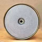 Brass lamp with opaque white opaline, 1950s