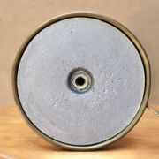 Brass lamp with opaque white opaline, 1950s