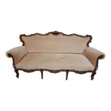 Carved walnut canapé – Louis XV style – 20th century