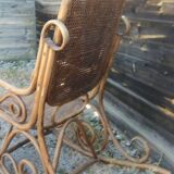 Fauteuil rocking-chair bambou rotin