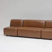 Canapé en cuir modulaire, fabriqué par Durlet, Belgique, années 1970.