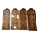 Set of 4 decorative carved glass windows from the 1900s