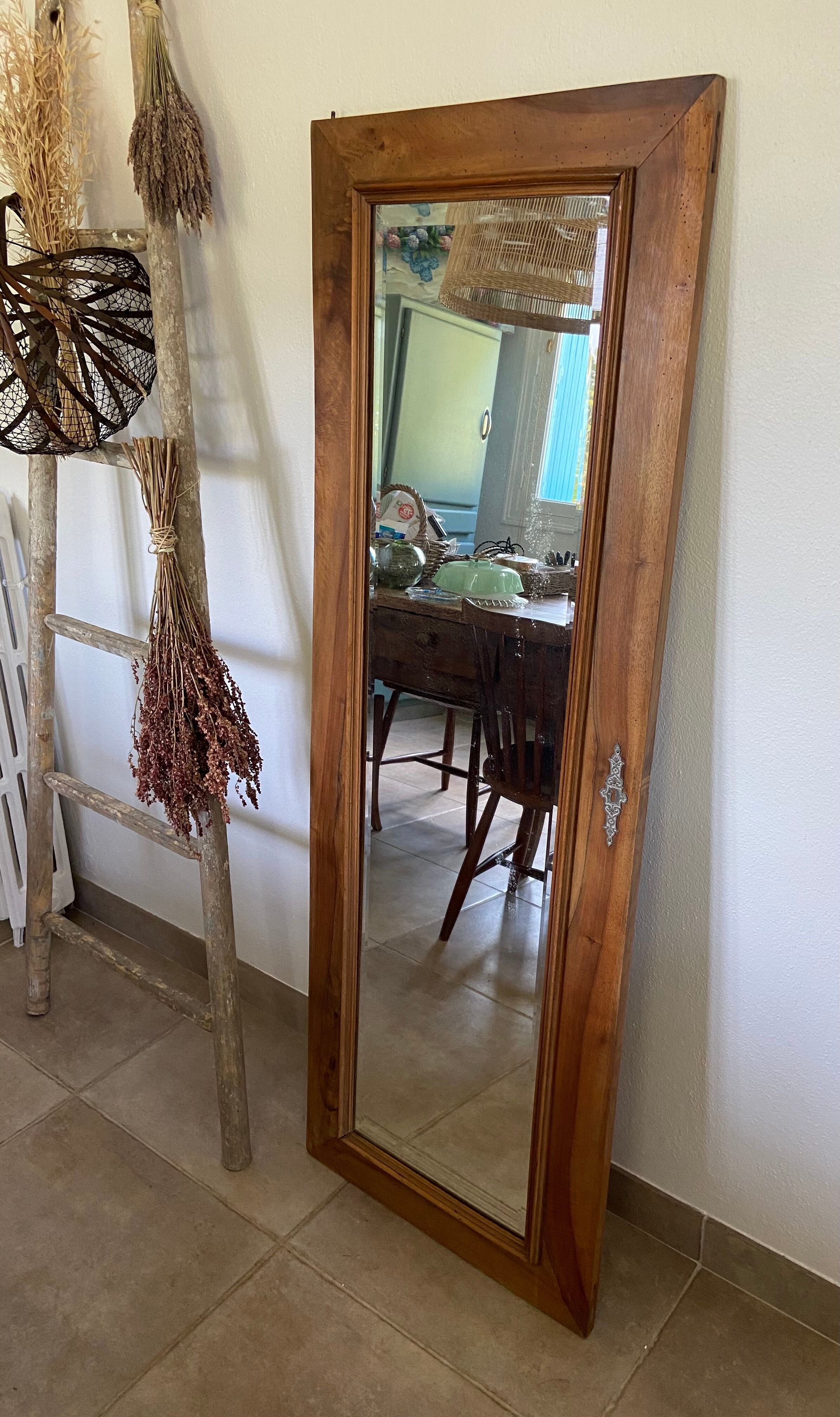 Miroir biseauté vintage porte d'armoire 53x153cm