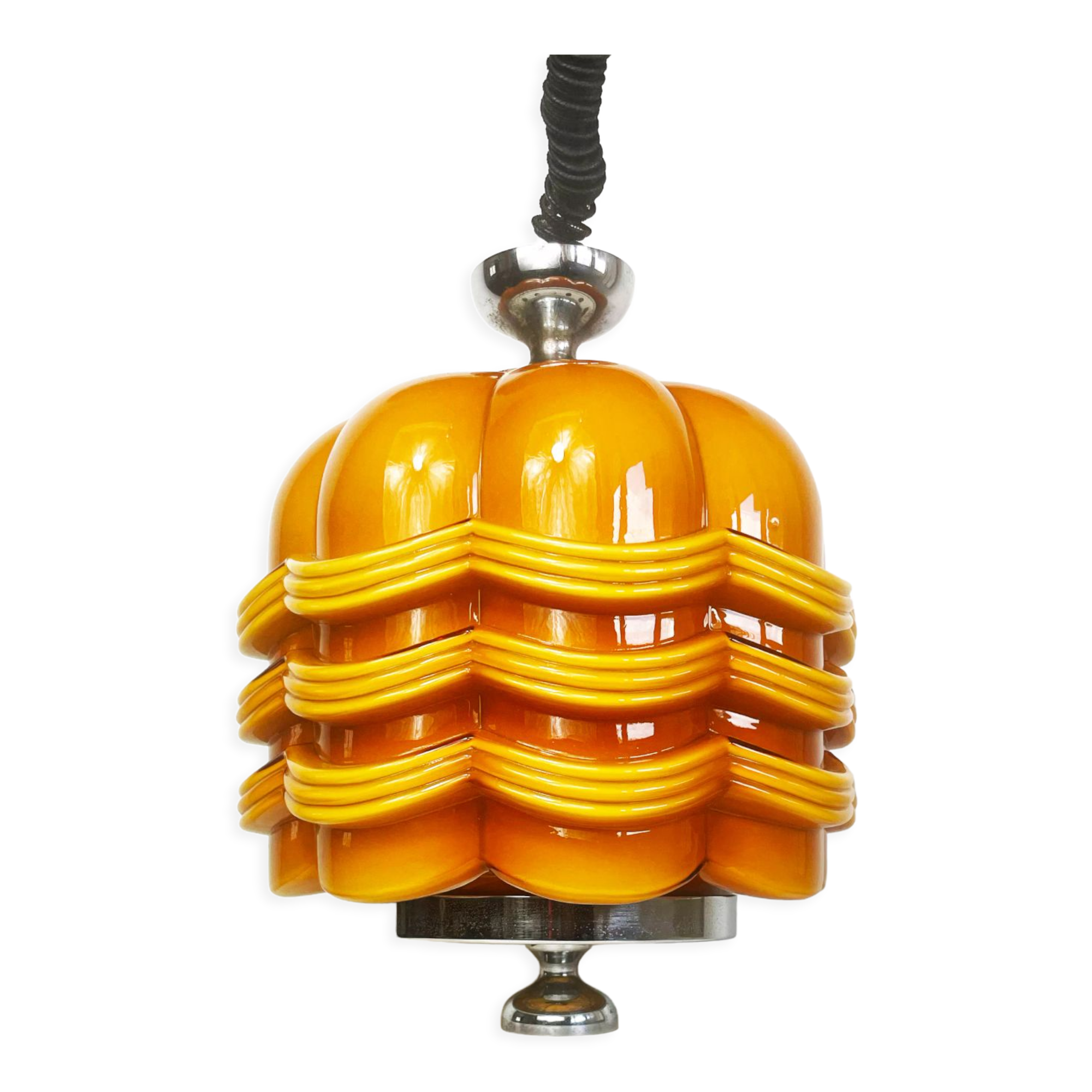 Vintage glass pendant lamp
