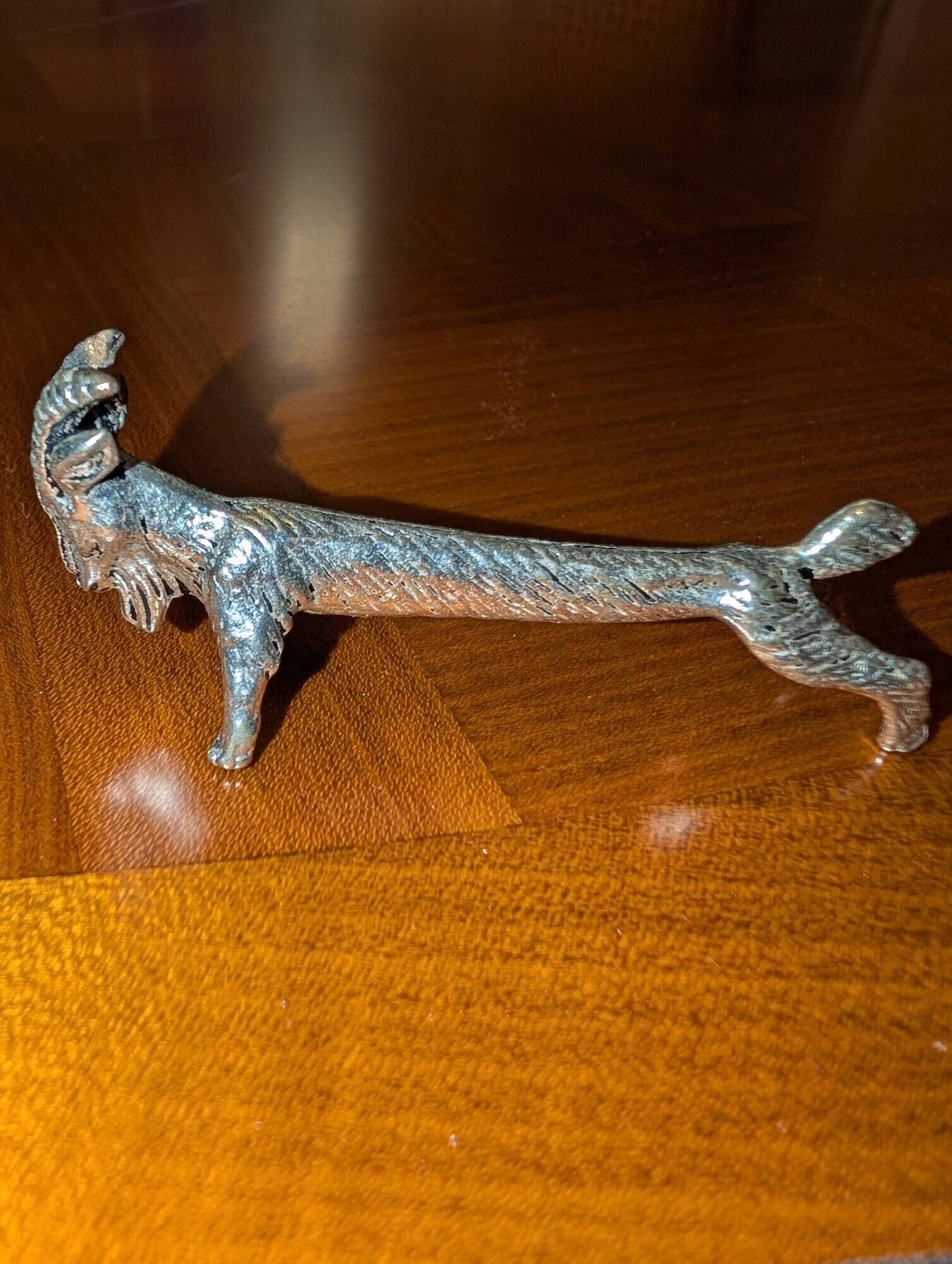 Set of 6 animal-shaped silver-plated knife rests