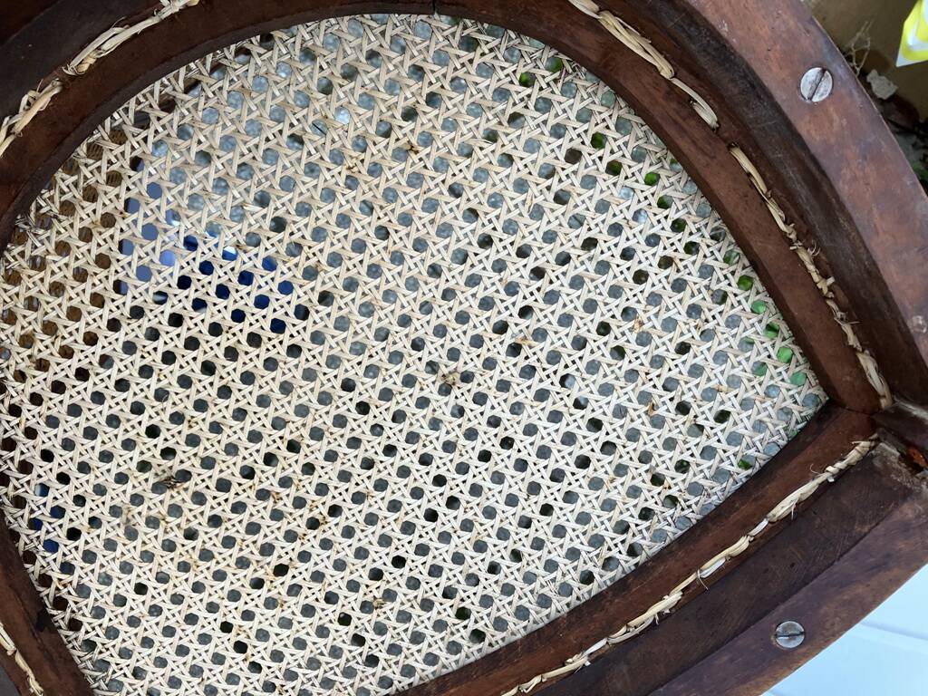 Louis XVI office chair in solid walnut