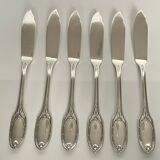 6 Marie-Antoinette Fish Knives - Christofle, Silver-Plated Metal