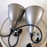 Pair of industrial lamps design 60s