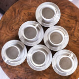 Set of 6 cups with its 6 speckled subcups
