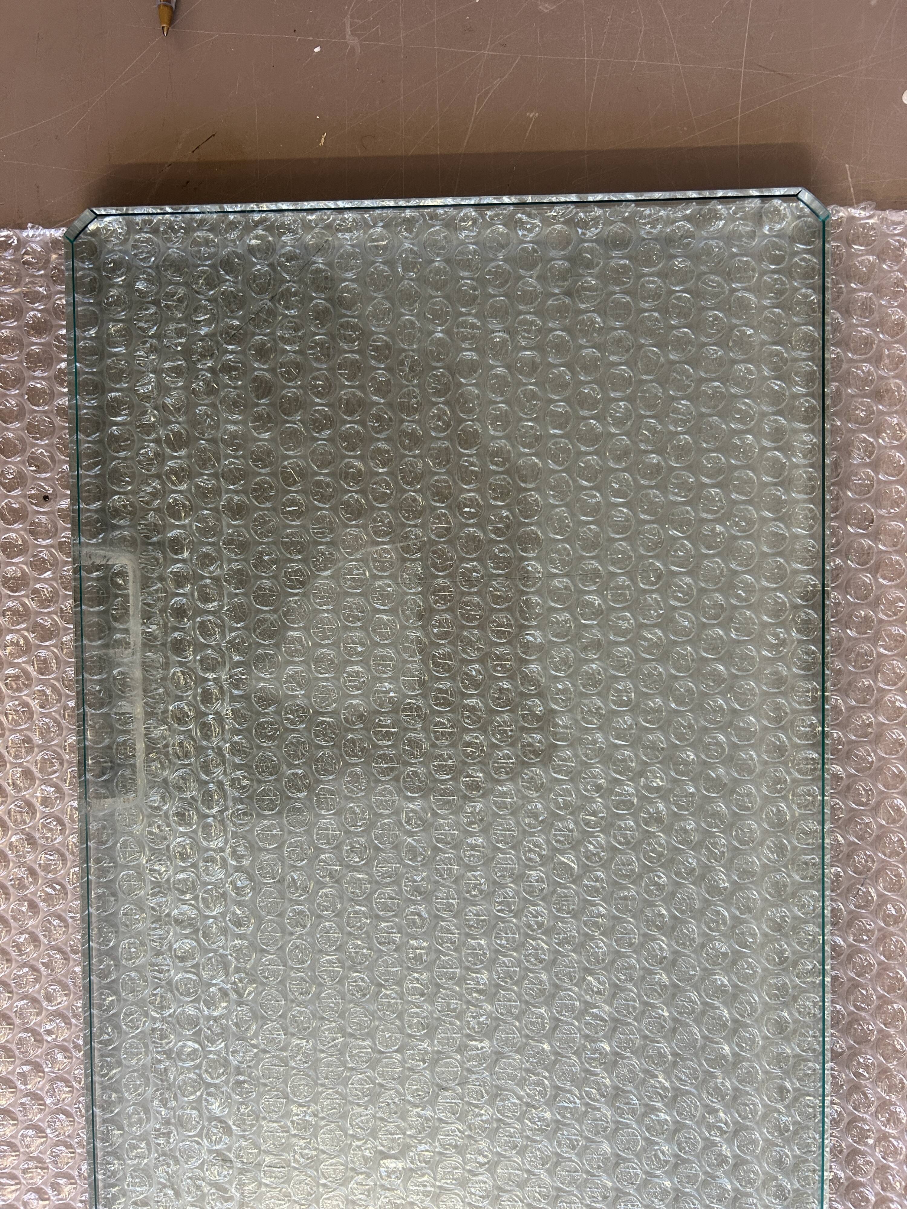 Stunning shelve Glass with Bronze brackets 1970s Peter Ghyczy