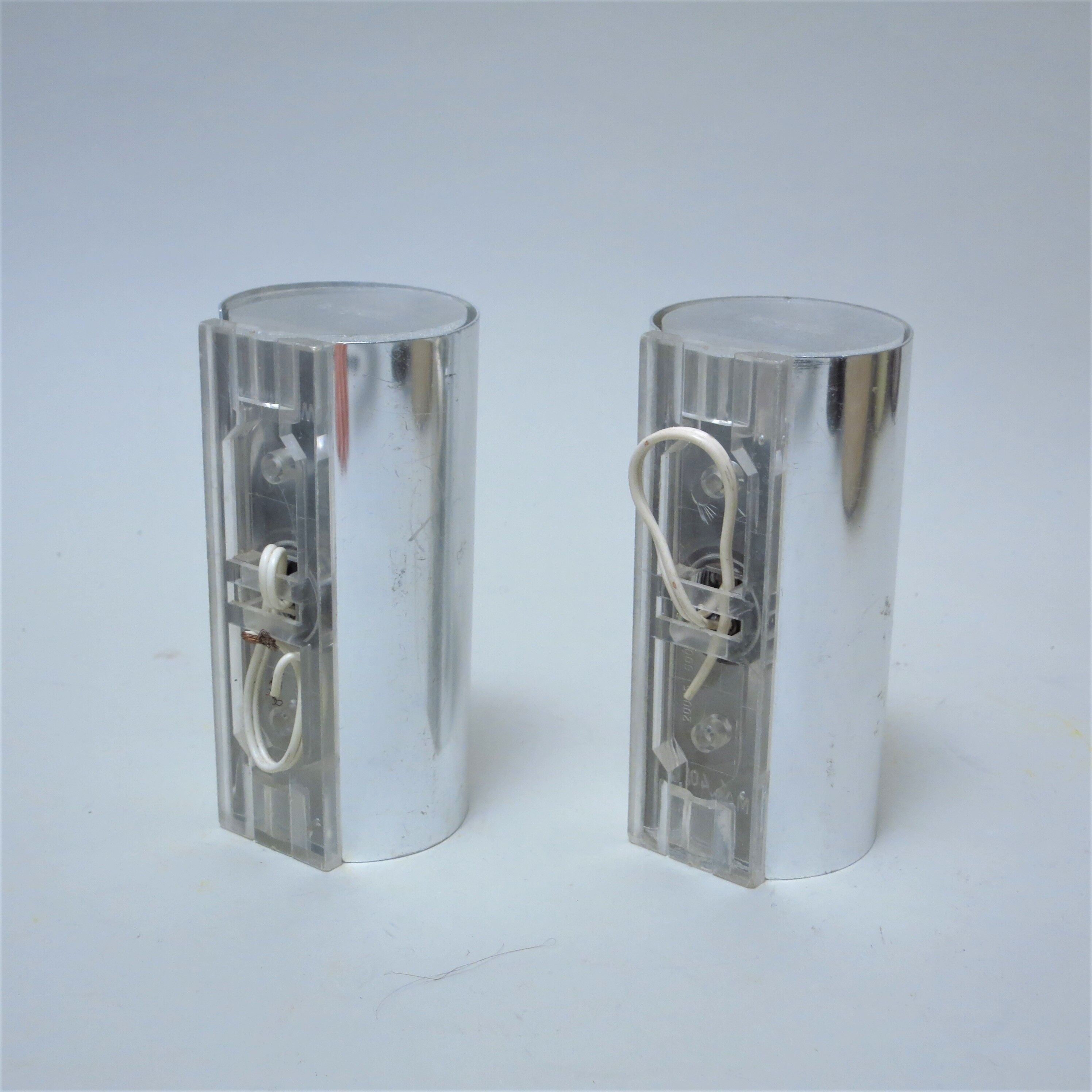 Pair of Chrome Appliques Targetti 70s