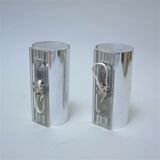 Pair of Chrome Appliques Targetti 70s