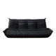 Black leather 3-seater Togo sofa by Michel Ducaroy